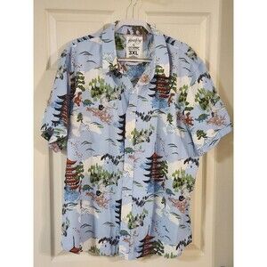Firefly LootWear Men Size 3XL Limited Edition Blue Hawaiian Button Down Shirt